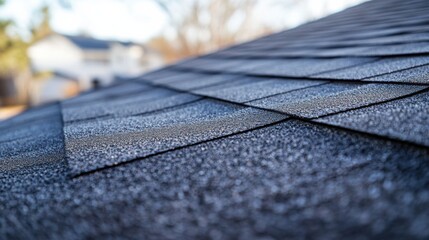 Roofer inspecting the roof of a house during daylight. Featuring roof inspection