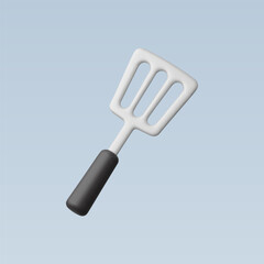 3d Realistic Spatula Icon vector illustration