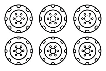 brake booster line art sketch for car repairs