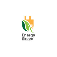 eco green energy logo vector