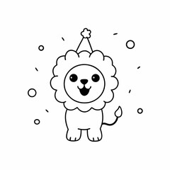 A giggling baby lion 