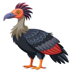 unique Megapode bird isolated on white background