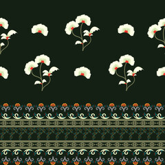 Seamless pattern natural flowers design for clothing , border cloth , wallpaper , backdrop , background , border, bouquet of flowers, colorful, colorful flowers, creative, decoration, design, digital 