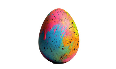 Colorful Easter Eggs on transparent background