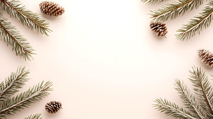 Winter Wonderland: Festive Pine Branches & Cones