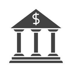 Bank icon vector image. Suitable for mobile apps, web apps and print media.
