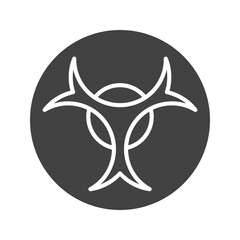 Biohazard Sign icon vector image. Suitable for mobile apps, web apps and print media.