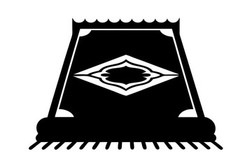 area rug pattern silhouette vector illustration