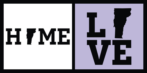 Vermont love t shirt design
