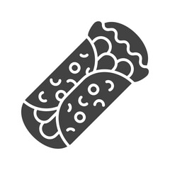 Burrito icon vector image. Suitable for mobile apps, web apps and print media.