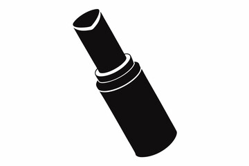 lipstick tube open silhouette vector illustration
