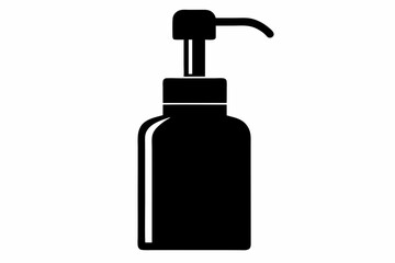 pump bottle dispenser silhouette vector illustration