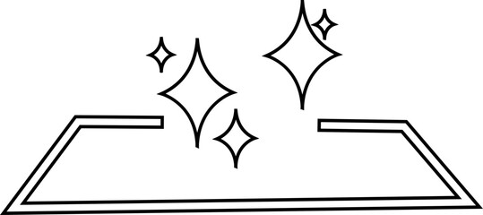 clean surface icon , easy cleaning, for mobile concept and web design. home Clean floor surface icons, Housekeeping symbol. Easy clean logo, label, badge, symbols, banner, on transparent background