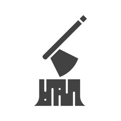 Deforestation icon vector image. Suitable for mobile apps, web apps and print media.