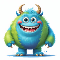 Fototapeta premium Happy Monster Cartoon Character