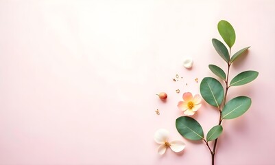 Fototapeta premium spring background with pink flowers