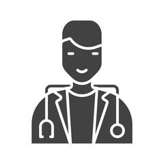 Doctor icon vector image. Suitable for mobile apps, web apps and print media.