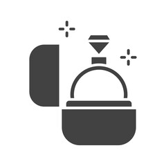 Engagement Ring icon vector image. Suitable for mobile apps, web apps and print media.