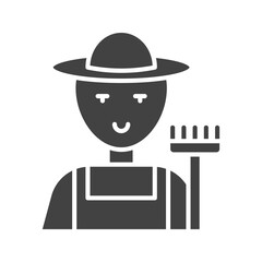 Farmer icon vector image. Suitable for mobile apps, web apps and print media.
