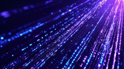 Obraz premium Vibrant light trails in abstract digital background