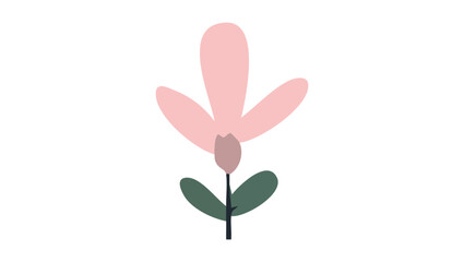 Pastel Tulip Simple Flat Design