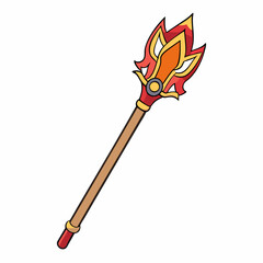 burning match isolated on white background