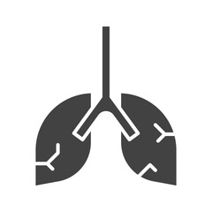 Lungs icon vector image. Suitable for mobile apps, web apps and print media.