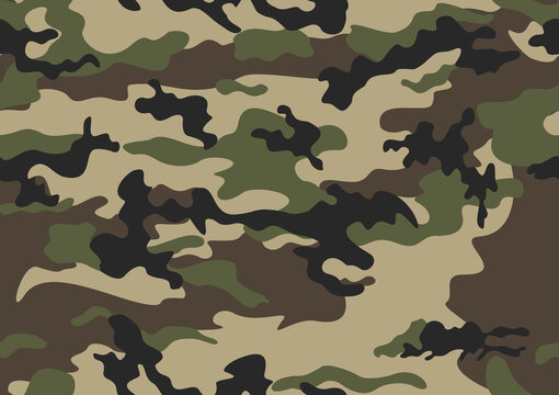 
modern camouflage pattern army seamless background , classic vector illustration