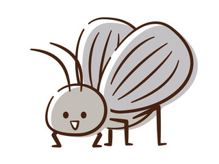 虫_手書き風_スズムシ