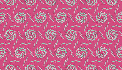 Naklejka premium Vector layout with curved line, illusion triangles. Abstract hipster pattern. For your wallpaper, advert, banner, poster. Cherry color.
