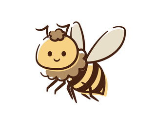 虫_手書き風_ミツバチ