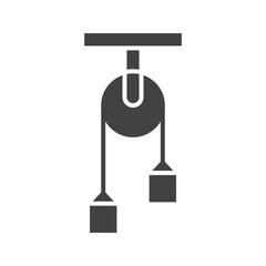 Pulley icon vector image. Suitable for mobile apps, web apps and print media.