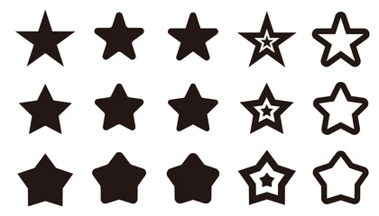 A set of cute and pop star silhouettes