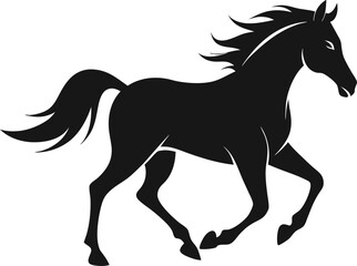 Running horse silhouette