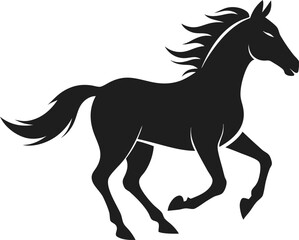 Running horse silhouette