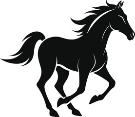 Running horse silhouette