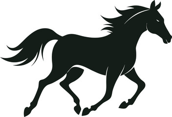 Running horse silhouette