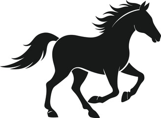 Running horse silhouette