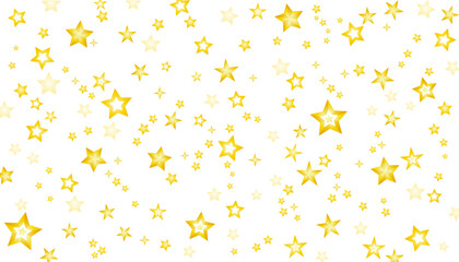 Background illustration of various stars falling (white background)