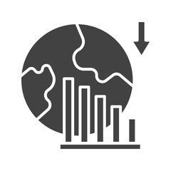 Recession icon vector image. Suitable for mobile apps, web apps and print media.