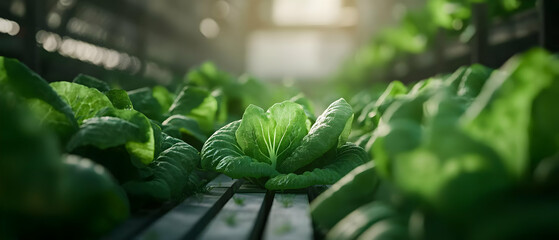 Fresh Greens Growing in a Controlled Environment