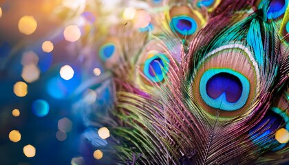 peacock feather closeup