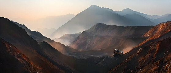 Majestic Mining Valley at Dawn