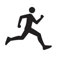 silhouette of a man in athletic action.runnig icon vector.