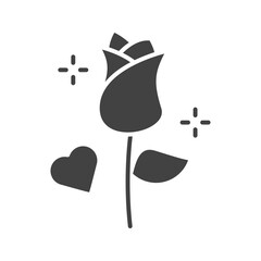 Rose icon vector image. Suitable for mobile apps, web apps and print media.