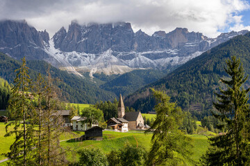 Fototapeta premium St. Magdalena Santa Maddalena Dolomites, Italy