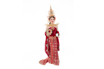 Cultural extravaganza close-up of traditional thai dance performance in festive setting