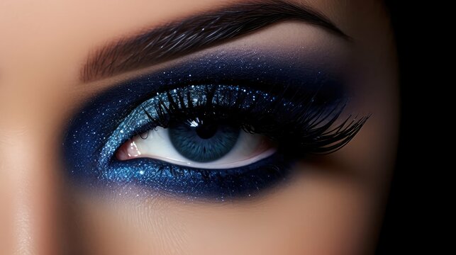 smoky blue eye shadow