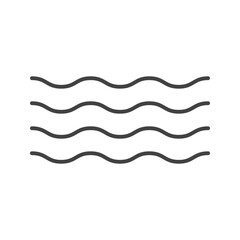 Waves icon vector image. Suitable for mobile apps, web apps and print media.
