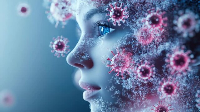 Smart nanobots depicted as microscopic microbes moving through the human body, illustrating the future of medical technology and nanomedicine in healthcare.